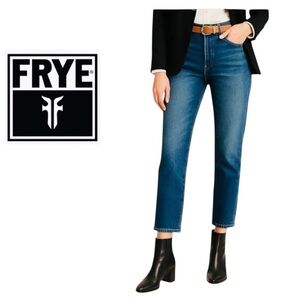 FRYE Women's Classic Blue High Waist Straight Leg Jeans Size 6 W28
